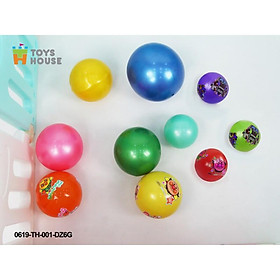 Bóng nảy cao su bơm hơi xuất Nhật 0619-TH-001-DZ6G Toyshouse - 1 quả đơn Màu ngẫu nhiên