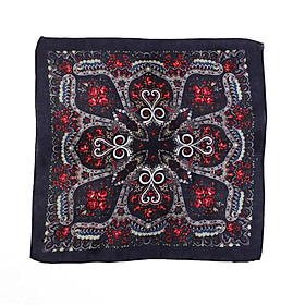 Khăn Bandana phong cách Vintage dễ thương 54x54cm - BDN06.10 đỏ đen