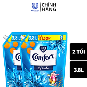 Combo 2 túi Nước Xả Vải Comfort Giữ Màu & Bền Vải Một Lần Xả Hương Ban Mai