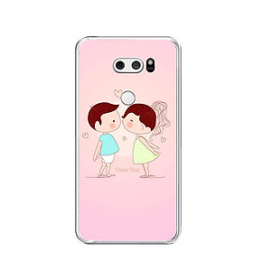 Ốp lưng dẻo cho điện thoại LG V30 - 0240 KISSLOVE01 - Hàng Chính Hãng