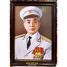 CHÂN DUNG -BÁC GIÁP - ĐẠI TƯỚNG VÕ NGUYÊN GIÁP (IN DẦU CAO CẤP)