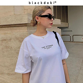 Áo thun nữ BLACKDOKI-ETIEN , áo phông form rộng tay lỡ basic oversize unisex cá tính
