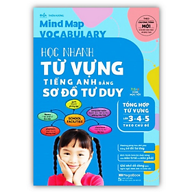 Sách - Mindmap Vocabulary Học Nhanh Từ Vựng Tiếng Anh Bằng Sơ Đồ Tư Duy (Tổng hợp từ vựng lớp 3-4-5 theo chủ đề) (MG)