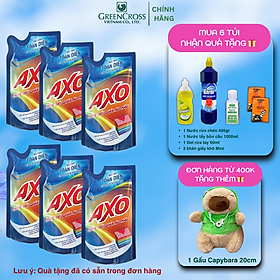 Combo 6 túi Nước tẩy quần áo màu AXO đánh bay vết bẩn 400ml