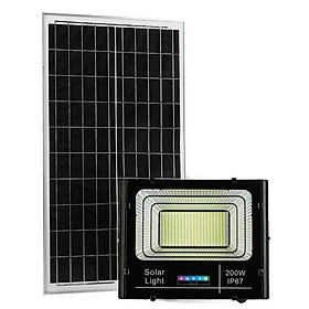 Đèn đường năng lượng mặt trời 200w với đèn báo nguồn, Đèn LED sân vườn độ sáng cao, Vỏ nhôm chống thấm, Bảo hành 3 năm