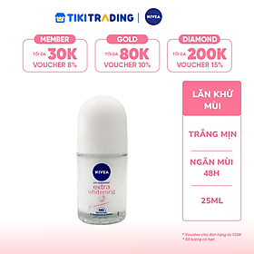 Lăn Khử Mùi Nữ Trắng Mịn Nivea Extra White 25ml - 82864