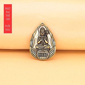 Dây chuyền mặt phật đại thế chí bồ tát hoa sen bằng đồng - mv02