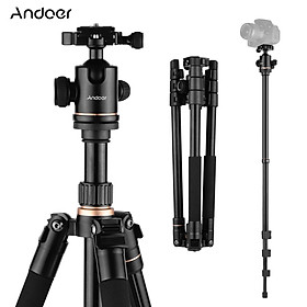 Andoer 164cm / 64.57in Chân máy chụp ảnh Chân đế Monopod Hợp kim nhôm 360 ° Đầu bi xoay 8kg Khả năng chịu tải với Túi đựng cho Máy ảnh DSLR Máy quay phim