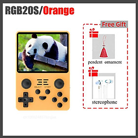 2023 PowKiddy RGB20S Trò chơi retro Hệ thống nguồn mở 3,5 inch màn hình IPS Handheld Game Trò chơi video 256G với 58000 Trò chơi Màu sắc: Orange