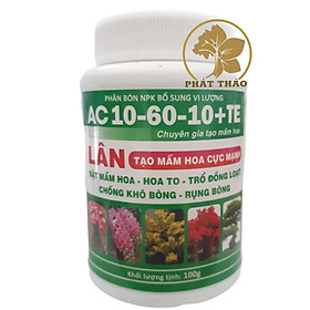 Mua Phân bón AC 10-60-10 +TE LÂN chuyên tạo mầm hoa 100gam