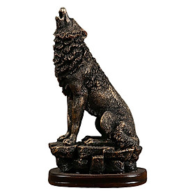 Wolf Figurine Desktop Decorative Ornament for Decoration Fireplace Bookshelf