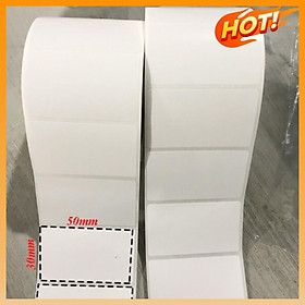 Mua Tem decal giấy in nhiệt 50x30mm cuộn 30m