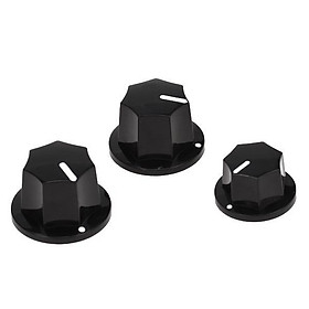 Jazz Bass Guitar Volume Tone Knobs Black