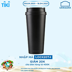 Ly Giữ Nhiệt Bằng Thép Không Gỉ Lock&Lock Clip Tumbler LHC4151BLK (540ml) - Đen
