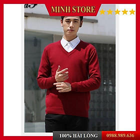 Áo len nam cổ tim kiểu dáng trẻ trung, áo len nam phong cách Hàn Quốc xu hướng Slim AL02 - MINHSTORE