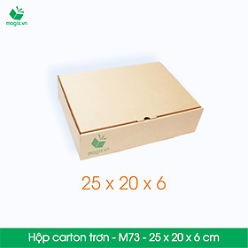 M73 -  25 Thùng hộp carton trơn - 25x20x6 cm 