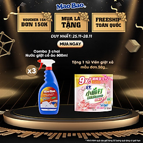 Combo 03 Chai Nước Giặt Cổ Áo Mao Bao 600ml
