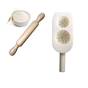 Mua Combo 1 Dụng Cụ Cán Bột Gỗ Và 1 Khuôn Làm Bánh Bao 2 Kích Cỡ 7.3CM Và 6CM Tiện Ích
