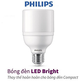Bóng đèn PHILIPS LED Bright E27-Công suất (9W, 11W, 13W, 15W, 17W) ánh sáng vàng, ánh sáng trắng - 9W - Ánh sáng vàng (3000K)