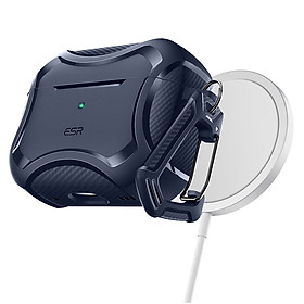 Ốp Case Dành Cho AirPods Pro 2/ Airpods Pro ESR Cyber Armor HaloLock Sạc Từ Tính _ Hàng Chính Hãng - Navy Blue