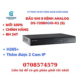 Mua Đầu Ghi 8 Kênh Hikvision DS-7208HGHI-K1- Hàng chính hãng