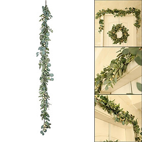 2M Artificial Fake Eucalyptus Garland Leaf Vine Green Leaves Backdrop Decor