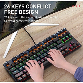 Computer Keyboard Colorful 87-key Gaming Keyboard Office Mechanical Keyboard