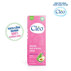 Kem Tẩy Lông Cho Da Nhạy Cảm Cleo Avocado Hair Removal Cream Sensitive Skin (25g)