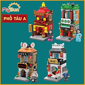 Bộ đồ chơi lắp ghép ráp xếp mô hình city thành phố Trung Hoa cho bé trai gái phát triển trí tuệ thông minh MySun
