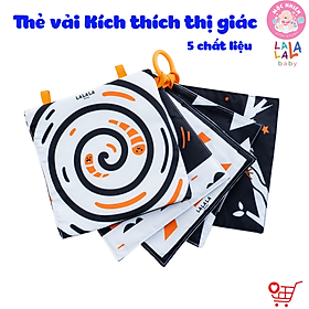 Bộ Đồ Chơi Thẻ Vải 5 Chất Liệu Kích Thích Thị Giác, Xúc Giác