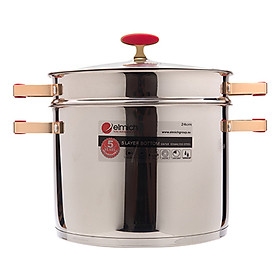 Nồi Hấp Elmich Inox 304 Red Velvet EL0979 (28 cm)