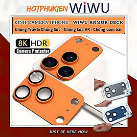 Kính Cường Lực Camera Full Viền cho iPhone 17 Pro Max / 17 Pro TitanGuard + AR Anti-Reflection WIWU Armor Deck - Viền nhôm kính hàng không, AR Chống lóa, Chống trầy, độ cứng 9H+, Siêu nét 8K, Không làm giảm chất lượng ảnh - Hàng nhập khẩu