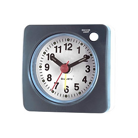 Ascending Sound Small Travel Alarm Clock with Snooze Nap and Light