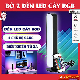 Mua Combo 2 Cây Đèn LED RGB Trang Trí PC Ô Tô Và Decor Phòng Cực Kì Đẹp Có Điều Khiển Điều Khiển Cắm Dây USB Dài 1m Cao 24cm 4 Chế Độ Sáng Với 16 Màu