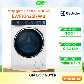 Mua  Free Giao lắp  Máy giặt cửa trước Electrolux 10kg EWF1042Q7WB - Diệt 99.9% vi khuẩn  giặt sạch sâu  không cặn giặt tẩy  kết nối Wifi  Hàng chính hãng 