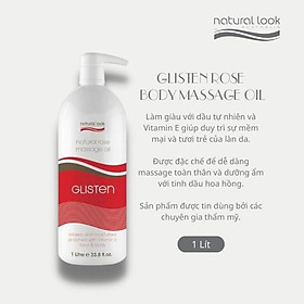 Dầu massage cơ thể, giúp dưỡng ẩm, duy trì làn da mịn màng, tươi trẻ - Natural Look Glisten Rose Body Massage Oil