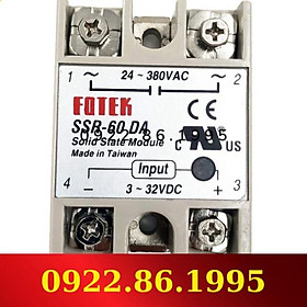 Relay bán dẫn Fotek SSR - 60DA hàng mới