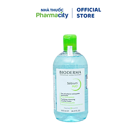 Nước tẩy trang và làm sạch BIODERMA Sebium H2O dành cho da hỗn hợp đến da dầu (Chai 500ml)