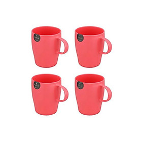 Combo 4 Cốc uống nước cao cấp Folio màu hồng nội địa Nhật Bản