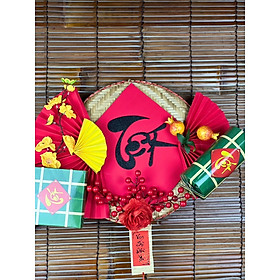 Mua Vòng hoa giả treo cửa - đường kính 35 đến 45 cm - hoàn thiện y hình - Cây giả  hoa lụa Decor trang trí nhà cửa - Mẹt Tết bánh chưng
