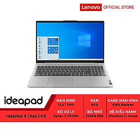 Mua Laptop Lenovo IdeaPad 5 15ALC05 82LN00CEVN R5-5500U|8GB|512GB|AMD Radeon|15.6   - Hàng chính hãng