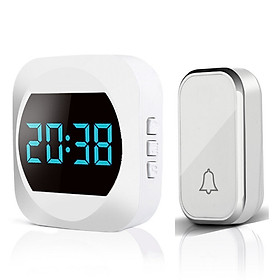 Mua Chuông cửa không dây thông minh  siêu bền  có đồng hồ hiển thị  433Hz (  TẶNG 03 NÚT KẸP ĐA NĂNG NGẪU NHIÊN )