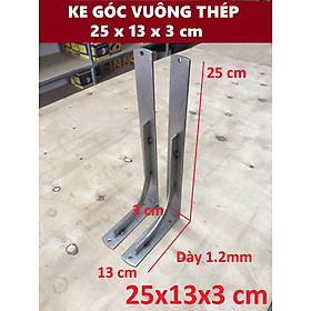 Ke góc vuông chữ L thép 25 x 13 x 3 cm