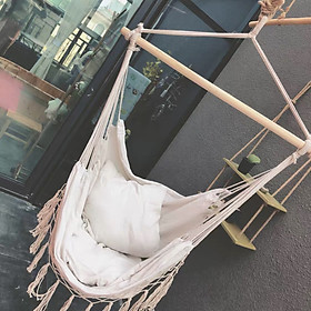 Mua Ghế Võng Xích Đu Nordic Linen Kèm Gối Tựa Lưng