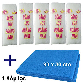 Xốp Lọc 90x30cm & 5 Bông Lọc 60x13cm | Vật Liệu Lọc Nước Hồ Cá Hiệu Quả
