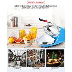 Mua Máy bào đá tuyết ICE- 3 DAO bào đá làm sinh tố. Kem ly kem tuyết. Nước trái cây siro. Mẫu mới loại 3 dao Inox sáng bóng công suất 500W