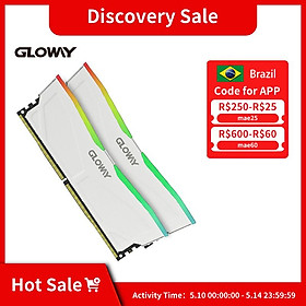 GLOWAY DDR4 RGB RAM Memoria RAM DDR4 3200MHz 3600MHz Abyss Series White 16GB Desktop Memory Bộ nhớ Bộ nhớ: 8GBX2 3200MHz Trắng