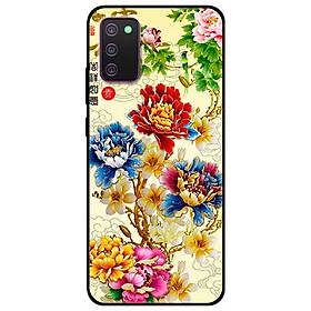 Ốp lưng dành cho Samsung Galaxy A02s mẫu Mẫu Đơn Vàng Xanh