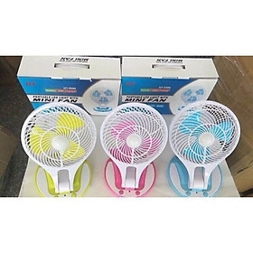 Quạt Tích Điện Mini Fan Có Đèn Led