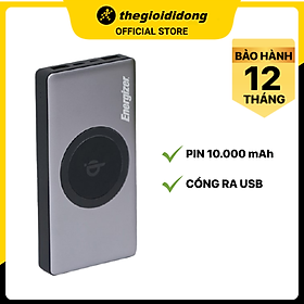 Mua Pin sạc dự phòng không dây 10.000 mAh Type C Energizer Báo Xám QE10000GY - Hàng chính hãng